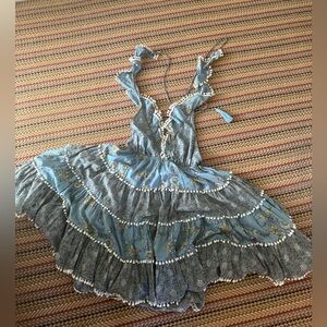 Zimmerman Blue Dress with Ruffles